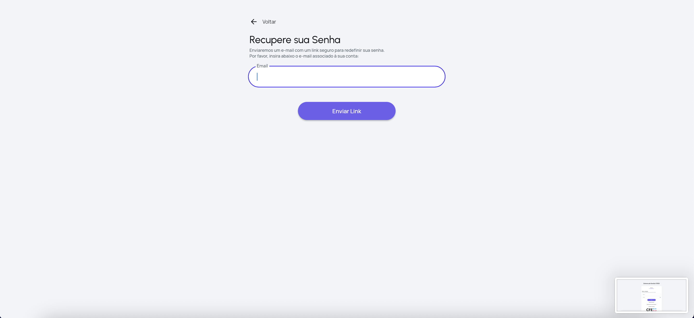 Recuperação de Senha